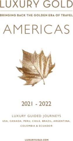 AMERICAS 2021 - 2022 LUXURY GUIDED JOURNEYS - Luxury Gold
