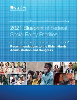 2021 Blueprint of Federal Social Policy Priorities - Recommendations to the Biden-Harris Administration and Congress - National ...