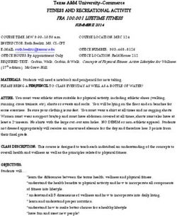 FITNESS AND RECREATIONAL ACTIVITY FRA 100.001 LIFETIME FITNESS