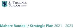 Mahere Rautaki / Strategic Plan 2021 2023 - St Thomas's School