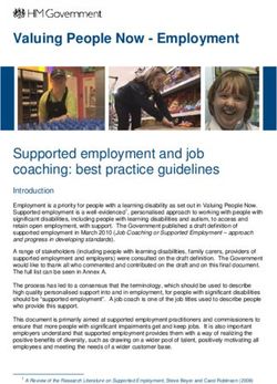 Valuing People Now - Employment - Supported employment and job coaching: best practice guidelines