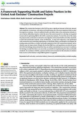 A Framework Supporting Health and Safety Practices in the United Arab Emirates' Construction Projects - MDPI