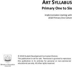 ART SYLLABUS Primary One to Six Implementation starting with 2018 Primary One Cohort - NIE Library