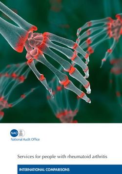 Services for people with rheumatoid arthritis - INTERNATIONAL COMPARISONS