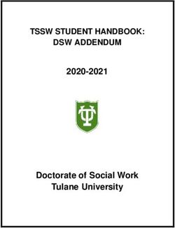 TSSW STUDENT HANDBOOK: DSW ADDENDUM 2020-2021 - Doctorate of Social Work Tulane University - Tulane University ...