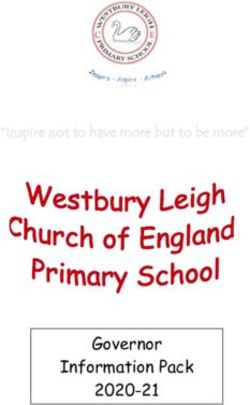 Governor Information Pack 2020-21 - "Inspire not to have more but to be more"