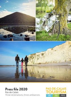 Press file 2020 Pas-de-Calais Three destinations, three ambiances - AT Media