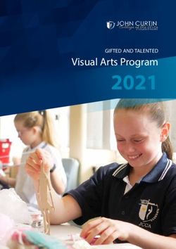 2021 Visual Arts Program - GIFTED AND TALENTED - John Curtin College of the Arts