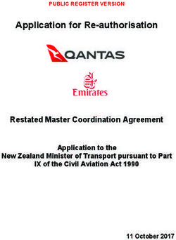 Application for Re-authorisation - Restated Master Coordination Agreement Application to the - Ministry of Transport