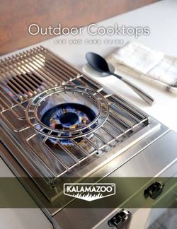 Outdoor Cooktops USE AND CARE GUIDE - Kalamazoo Outdoor Gourmet