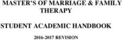 MASTER'S OF MARRIAGE & FAMILY THERAPY STUDENT ACADEMIC HANDBOOK - 2016-2017 REVISION