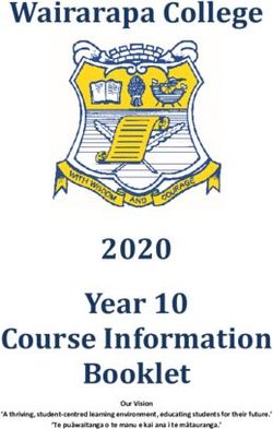 Wairarapa College - 2020 Year 10 Course Information Booklet Our Vision 'A thriving, student-centred learning environment, educating students for ...
