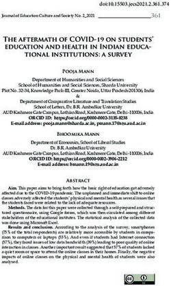 The aftermath of covid-19 on students' education and health in indian educa-tional institutions: a survey - Journal of Education Culture and Society