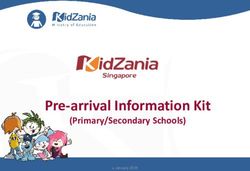 Pre-arrival Information Kit - (Primary/Secondary Schools) v. January 2019 - KidZania Singapore