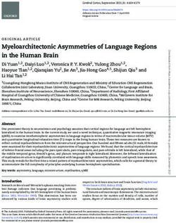 Myeloarchitectonic Asymmetries of Language Regions in the Human Brain - Oxford Academic Journals