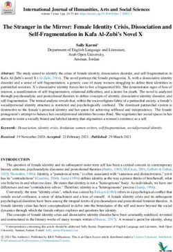 The Stranger in the Mirror: Female Identity Crisis, Dissociation and Self-Fragmentation in Kafa Al-Zubi's Novel X