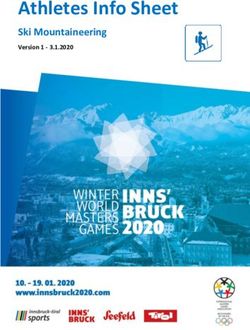 Athletes Info Sheet Ski Mountaineering - Version 1 3.1.2020 - Winter World Masters Games