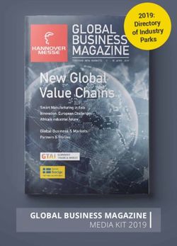 GLOBAL BUSINESS MAGAZINE - MEDIA KIT 2019 - 2019: Directory of Industry Parks