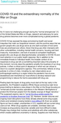 COVID-19 and the extraordinary normality of the War on Drugs