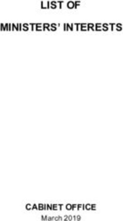 LIST OF MINISTERS' INTERESTS - CABINET OFFICE March 2019 - Data.Parliament