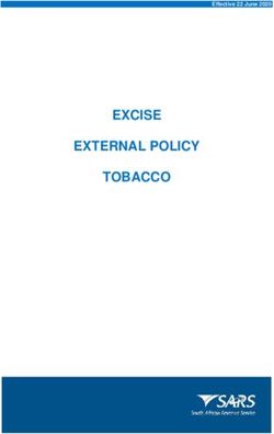 EXCISE EXTERNAL POLICY TOBACCO - Effective 22 June 2020 - Sars