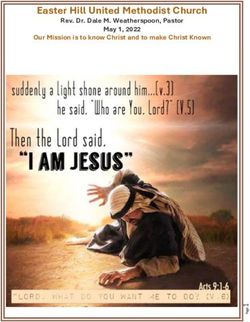 Easter Hill United Methodist Church - Rev. Dr. Dale M. Weatherspoon, Pastor May 1, 2022 Our Mission is to know Christ and to make Christ Known ...