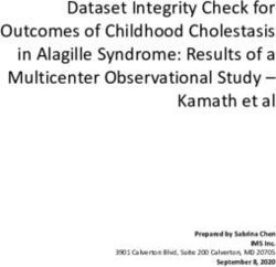 Dataset Integrity Check for Outcomes of Childhood Cholestasis in Alagille Syndrome: Results of a Multicenter Observational Study - Kamath et al ...