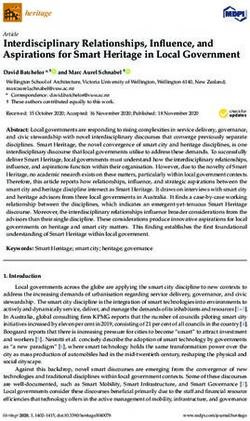 Interdisciplinary Relationships, Influence, and Aspirations for Smart Heritage in Local Government - MDPI