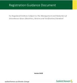 Registration Guidance Document - for Regulated Emitters Subject to The Management and Reduction of Greenhouse Gases Baselines, Returns and ...