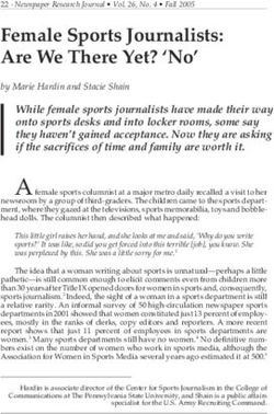 Female Sports Journalists: Are We There Yet? 'No'