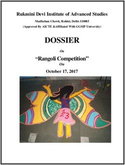 DOSSIER "Rangoli Competition" - Rukmini Devi Institute of Advanced Studies - RDIAS: EVENTS