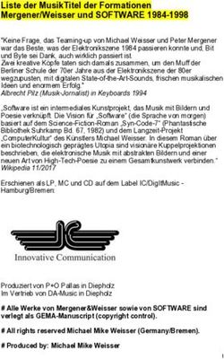 Liste der MusikTitel der Formationen Mergener/Weisser und SOFTWARE 1984-1998