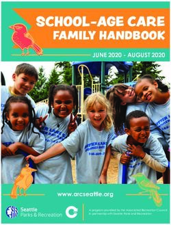 SCHOOL-AGE CARE FAMILY HANDBOOK JUNE 2020 - AUGUST 2020 - www.arcseattle.org - The Associated Recreation Council