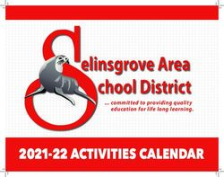 Elinsgrove Area chool District - 2021-22 ACTIVITIES CALENDAR ... committed to providing quality education for life long learning.