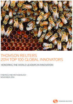 THOMSON REUTERS 2014 TOP 100 GLOBAL INNOVATORS - HONORING THE WORLD LEADERS IN INNOVATION