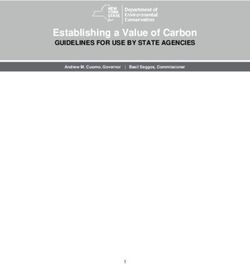 Establishing a Value of Carbon - GUIDELINES FOR USE BY STATE AGENCIES