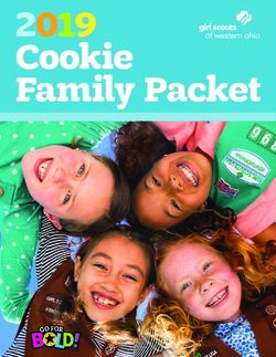 2019 Cookie Family Packet - Girl Scouts of Western Ohio