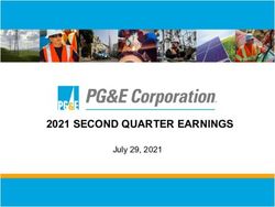 2021 SECOND QUARTER EARNINGS - July 29, 2021 - PG&E Corporation