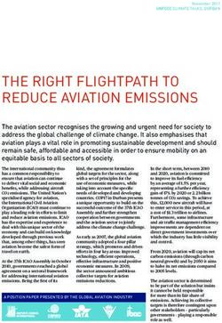 THE RIGHT FLIGHTPATH TO REDUCE AVIATION EMISSIONS - UNFCCC ...