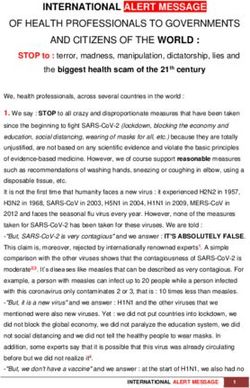 INTERNATIONAL ALERT MESSAGE - OF HEALTH PROFESSIONALS TO GOVERNMENTS AND CITIZENS OF THE WORLD