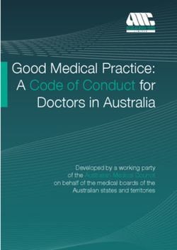 Good Medical Practice: A Code of Conduct for Doctors in Australia - Developed by a working party of the Australian Medical Council on behalf of ...