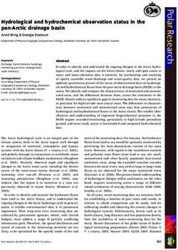 Hydrological and hydrochemical observation status in