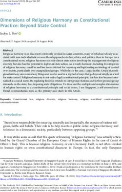 Dimensions of Religious Harmony as Constitutional Practice: Beyond State Control