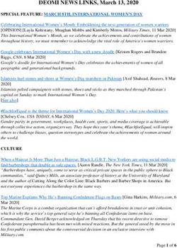 DEOMI NEWS LINKS, March 13, 2020
