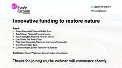 Innovative funding to restore nature - Esmée Fairbairn ...