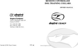 REMOTE CONTROLLED DOG TRAINING COLLARS - OWNER'S MANUAL