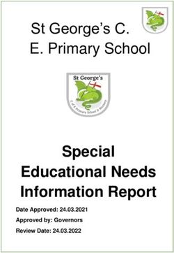 Special Educational Needs Information Report - St George's C. E. Primary School - Date Approved: 24.03.2021 - St George's C of E Primary School