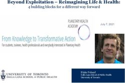 Beyond Exploitation - Reimagining Life & Health: 4 building blocks for a different way forward - Planetary ...