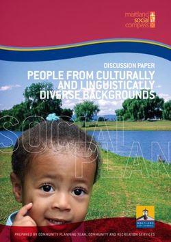 PEOPLE FROM CULTURALLY AND LINGUISTICALLY DIVERSE BACKGROUNDS - DISCUSSION PAPER - PREPARED BY COMMUNITY PLANNING TEAM, COMMUNITY AND RECREATION ...