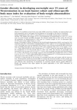 Gender diversity in developing overweight over 35 years of Westernization in an Inuit hunter cohort and ethno-specific body mass index for ...